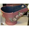 Image 1 : PAINTED COAL SCUTTLE WITH OIL CAN
