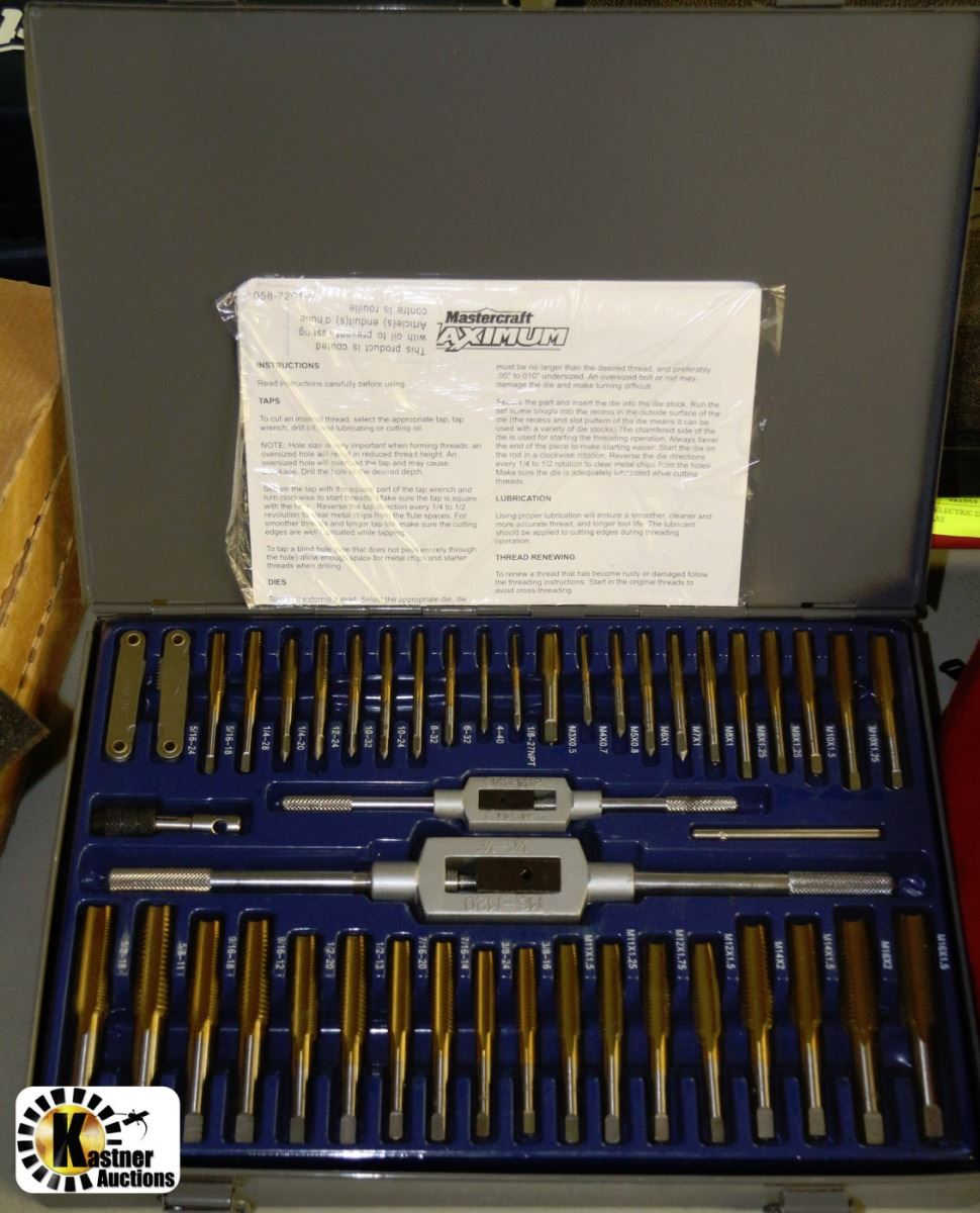 NEW MASTERCRAFT MAXIMUM TAP AND DIE SET