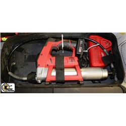 MILWAUKEE BATTERY OPERATED GREASE GUN IN CASE W/