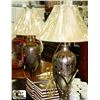 Image 1 : PAIR OF METAL+PORCELAIN  TABLE SHOWHOME LAMPS W/