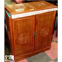 SOLID ROSE WOOD BAR CABINET WITH LONG LIFE SYMBOL