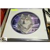 Image 1 : PAPER TOLE WOLF PICTURE FRAMED