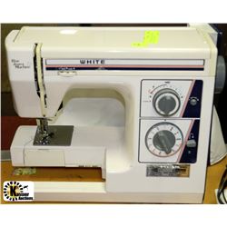 WHITE SEWING MACHINE WITH PEDAL CONTROLLER