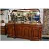 Image 1 : Victorian mahogany mirrored back sideboard with three drawers and four drawer base and original fini