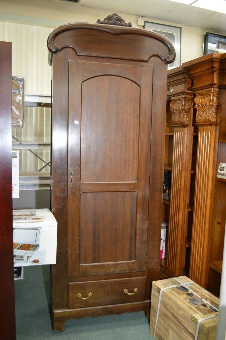 Antique Single Door Wardrobe With Single Drawer