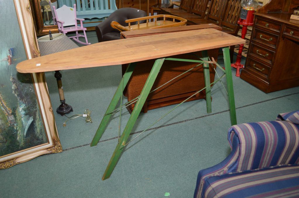 Vintage wooden ironing board made by Vancouver, B.C's Western Crown