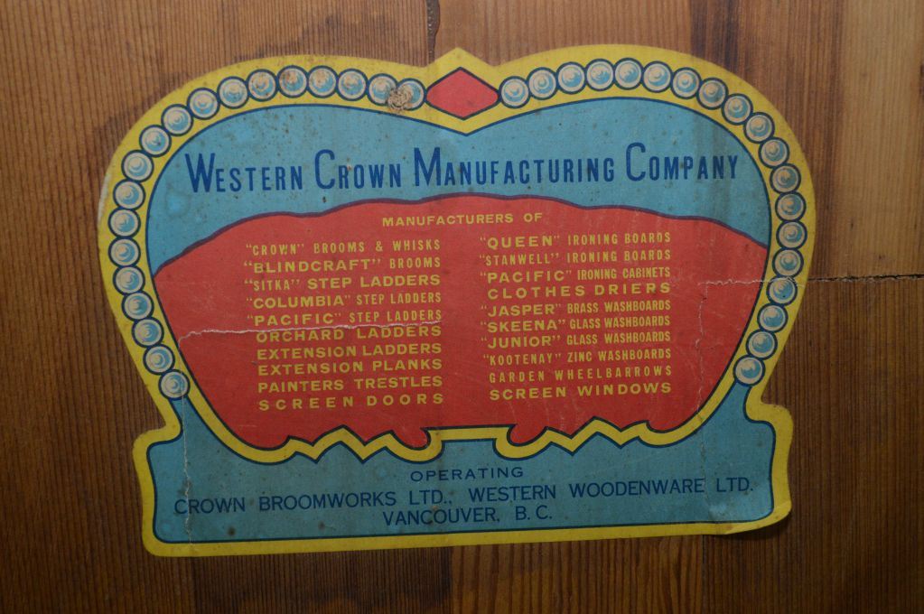 Vintage wooden ironing board made by Vancouver, B.C's Western Crown