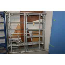 Construction grade scaffolding including six 5'X5' frames, two 2'X5' frames, four 10' decks, four wh