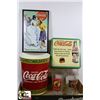 Image 1 : TRAY WITH COCA-COLA COLLECTIBLES