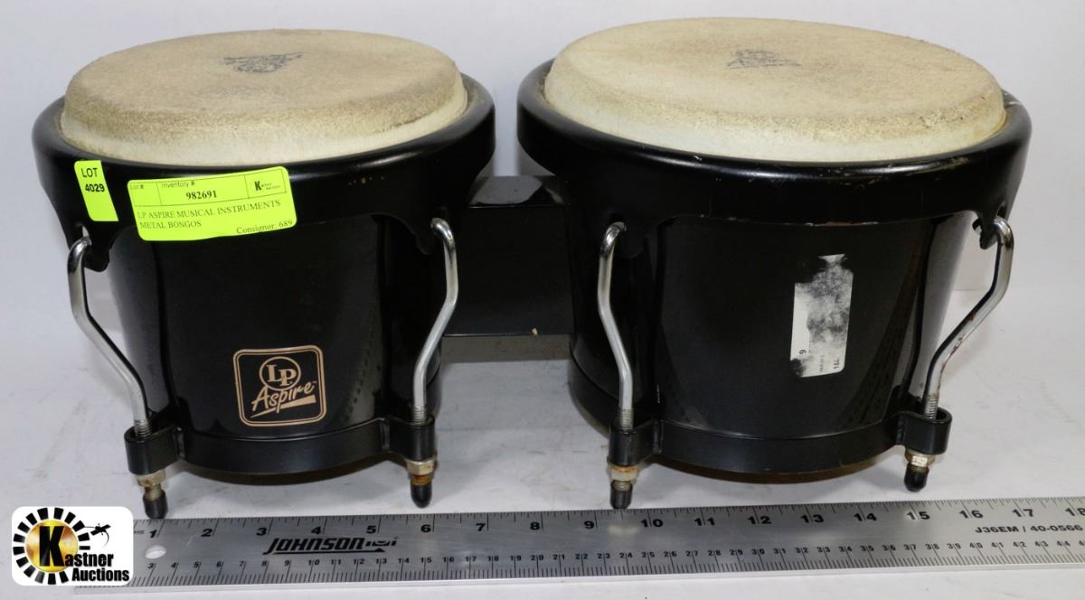 LP ASPIRE MUSICAL INSTRUMENTS METAL BONGOS