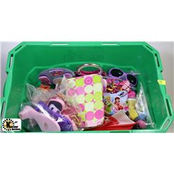 GREEN BIN FULL OF BARBIE CLOTHES &