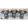 Image 1 : BOX WITH 3 ELEPHANT PLANTER POTS -HOLDS 3-1/2"POTS