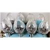 Image 1 : LOT OF 8 SOLAR CLEAR CRACKLE CHROME LIGHTS