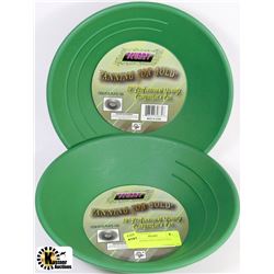 2-10" PROSPECTING GOLD PANS GREEN