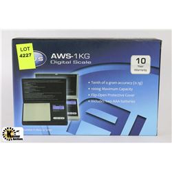 NEW AWS 1KG DIGITAL SCALE