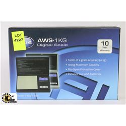 NEW AWS 1KG DIGITAL SCALE