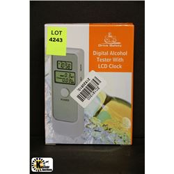 NEW DIGITAL ALCOHOL TESTER WITH LCD CLOCK