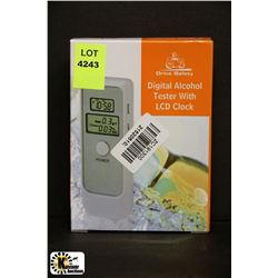 NEW DIGITAL ALCOHOL TESTER WITH LCD CLOCK