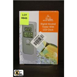 NEW DIGITAL ALCOHOL TESTER WITH LCD CLOCK