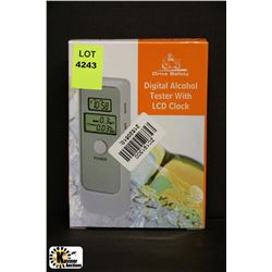 NEW DIGITAL ALCOHOL TESTER WITH LCD CLOCK