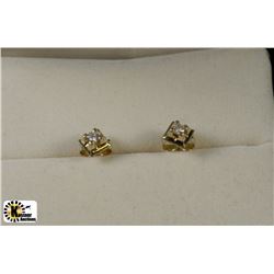14K YELLOW GOLD AND DIAMOND EARRINGS FROM