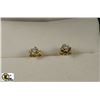 Image 1 : 14K YELLOW GOLD AND DIAMOND EARRINGS FROM