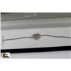 Image 1 : #44-STERLING SILVER CZ HEART BRACELET
