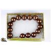 Image 1 : 12-BROWN SEASHELL PEARL BRACELET 12MM