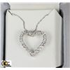 Image 1 : STERLING SILVER GENUINE WHITE TOPAZ HEART-SHAPED