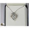 Image 1 : STERLING SILVER GENUINE WHITE TOPAZ HEART-SHAPED