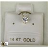 Image 1 : 14KT GOLD CUBIC ZIRCONIA HEART-SHAPED PENDANT