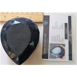 1616 CT CERTIFIED DARK BLUE SAPPHIRE WITH REPORT