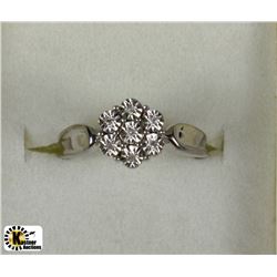 STERLING SILVER 7 DIAMOND RING SIZE 7