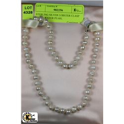 STERLING SILVER LOBSTER CLASP FRESH WATER PEARL