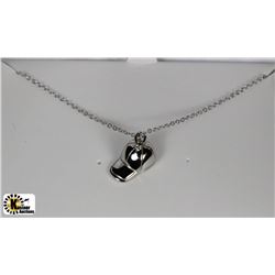 RHODIUM PLATED STERLING SILVER DIAMOND BASEBALL