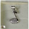 Image 1 : STERLING SILVER CUBIC ZIRCONIA SWAN PENDANT
