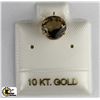Image 1 : 10KT GOLD GENUINE SMOKEY QUARTZ PENDANT