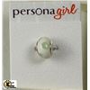 Image 1 : STERLING SILVER PERSONA GIRL SINGLE GREEN POLKA-