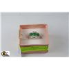 Image 1 : 18) .925 SILVER WITH NATURAL EMERALD,CZ RING