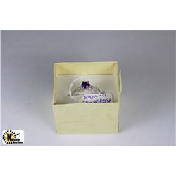 12).925 SILVER WITH NATURAL AMETHYST & CZ RING