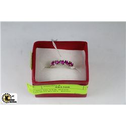 26) .925 SILVER WITH NATURALRUBY  RING