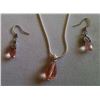 Image 1 : HAND SET PALE PINK SWAROVSKI CRYSTAL EARRINGS