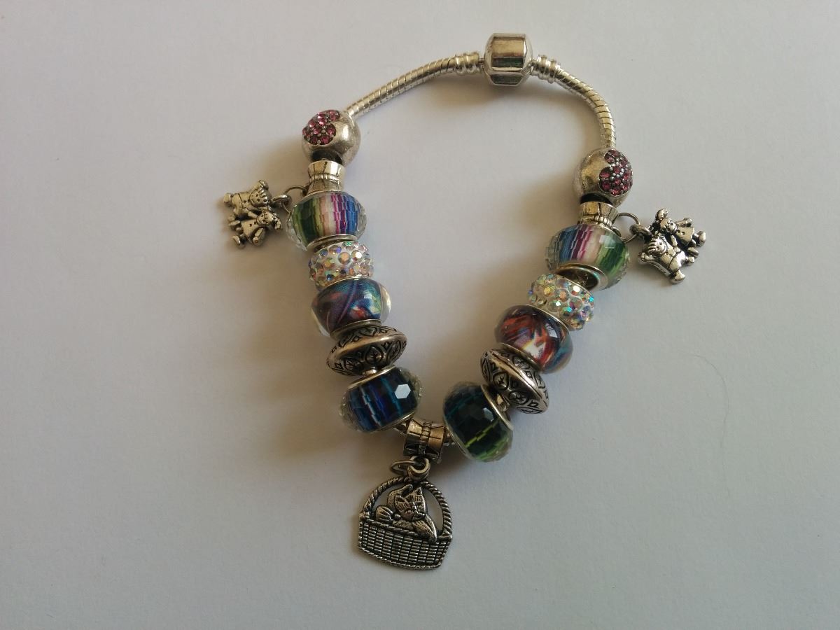 PANDORA STYLE BRACELET KIDS & KITTY THEME