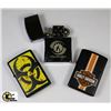 Image 1 : 2 ZIPPO LIGHTERS INCLUDING HARLEY DAVIDSON, BEWARE