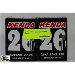 2 PACK KENDA SCHRADER VALVE BICYCLE TUBES