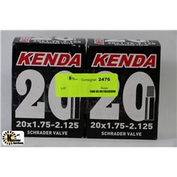 2 PACK KENDRA BICYCLE TUBES, SCHRADER VALVE