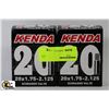 Image 1 : 2 PACK KENDRA BICYCLE TUBES, SCHRADER VALVE