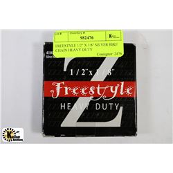 FREESTYLE 1/2" X 1/8" SILVER BIKE CHAIN HEAVY DUTY