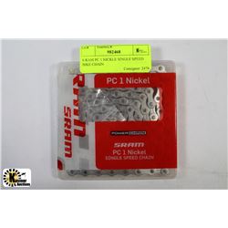 S RAM PC 1 NICKLE SINGLE SPEED BIKE CHAIN