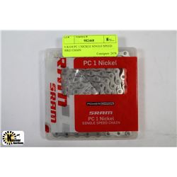 S RAM PC 1 NICKLE SINGLE SPEED BIKE CHAIN